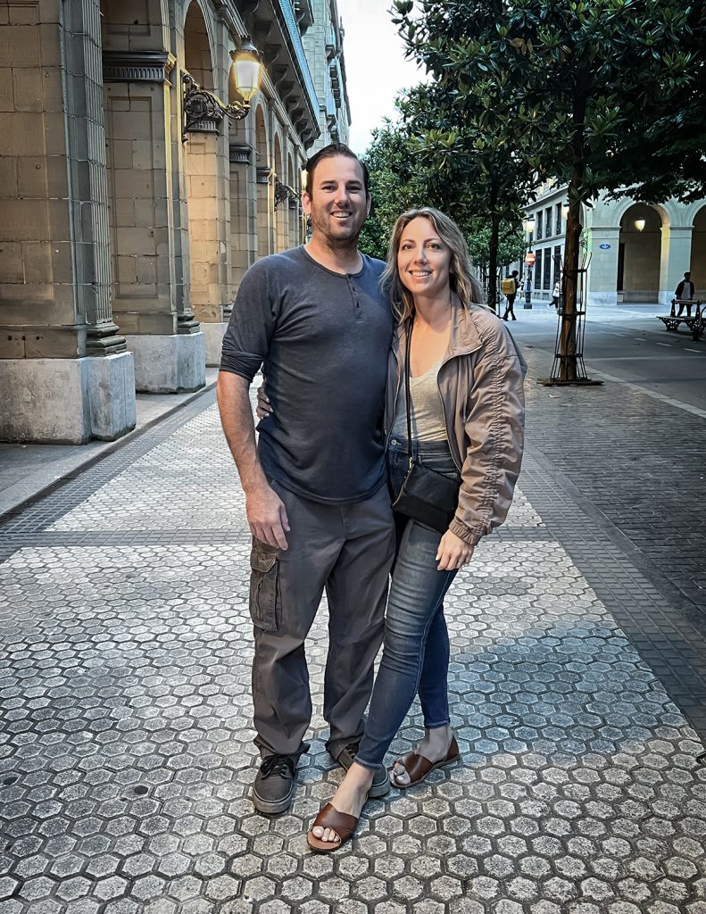Mike and Joannie posing together in San Sebastian Spain 2022