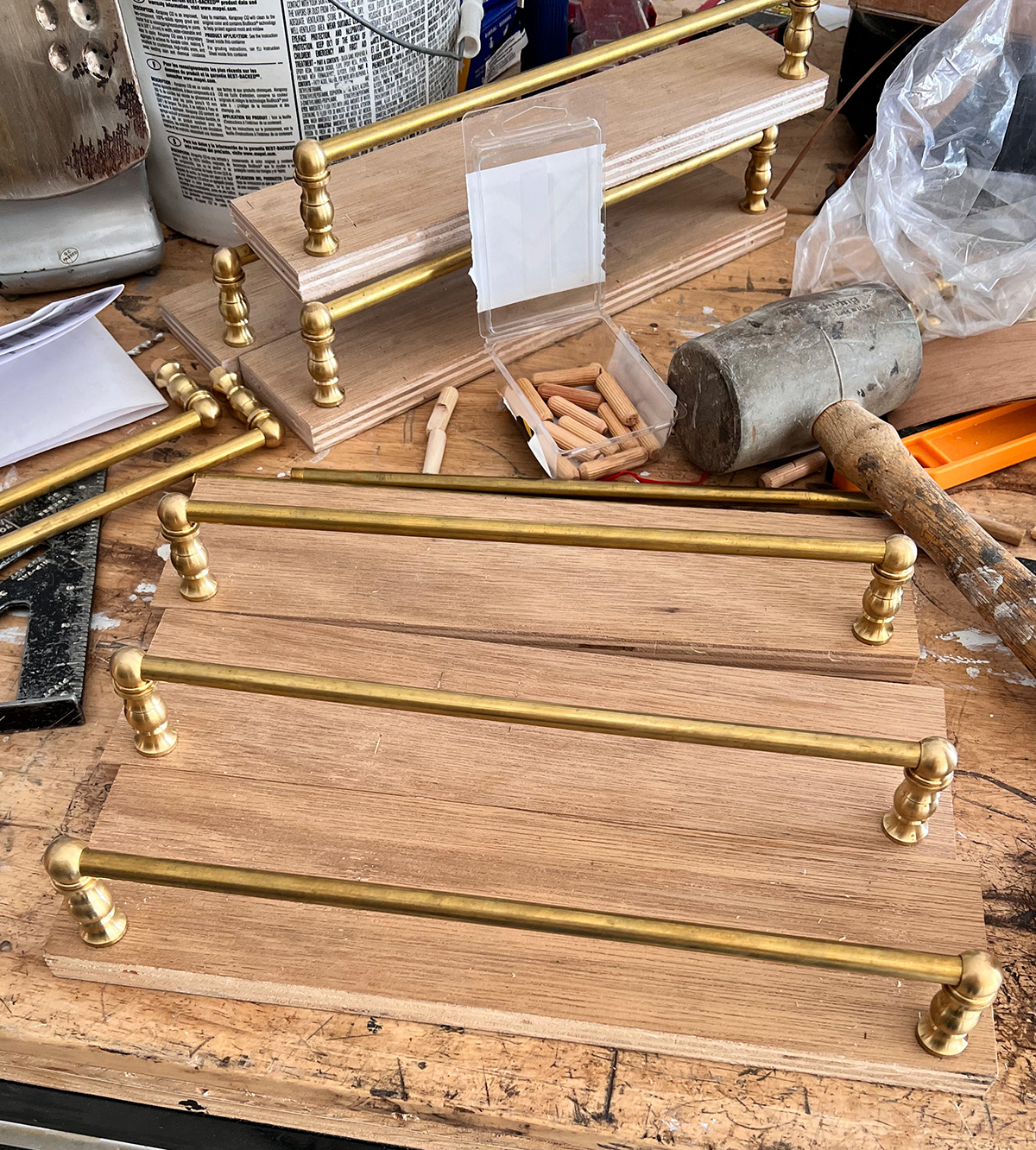 Small Pipe Flange - Unfinished Brass